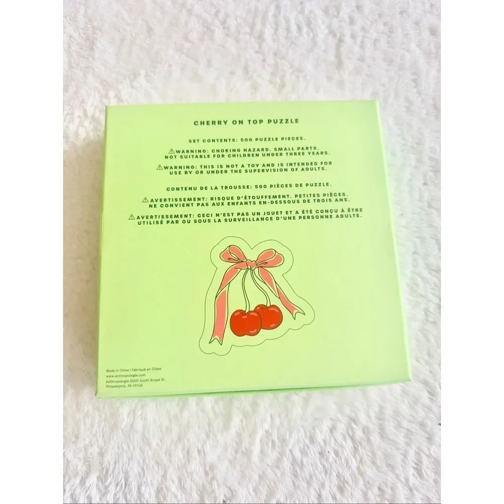 Anthropologie Cherry On Top 500-Piece Puzzle – Pastel Green